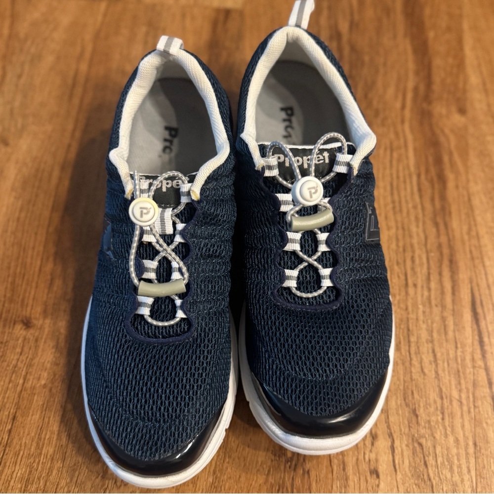 Propét Travel Walker II Blue Mesh Comfort Active Sneaker 8 Womens - Picture 3 of 6